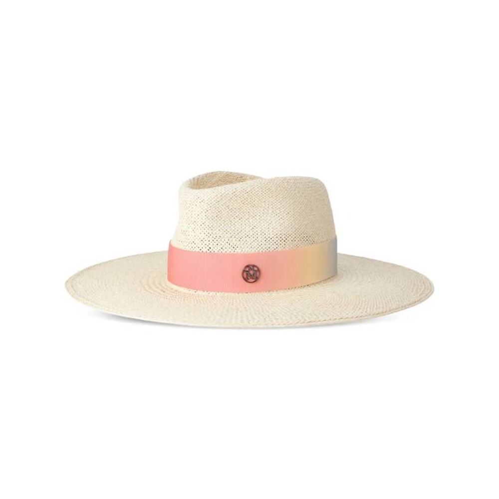 Maison Michel Chanel Charles Sunset Ribbon On Torcido Hat in Natural S